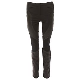 Pantalones de montar de patchwork de cuero de cordero Givenchy Negro