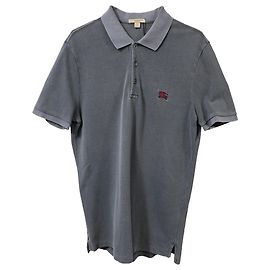 Polo de gola curta em algodão cinza Burberry Brit Cinza