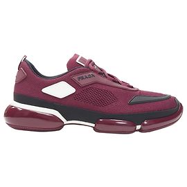 Sneaker low top in gomma con logo Prada Cloudbust Rosso Bordò