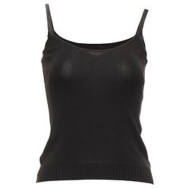 Valentino Garavani Camiseta de malha com decote redondo e acabamento em cetim Valentino Preto