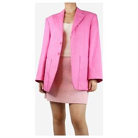 Jacquemus Pink woven blazer - size UK 8 Pink