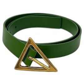 Cinto Bottega Veneta de couro verde Verde