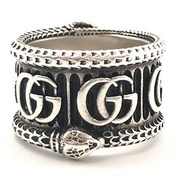 Anel largo de cobra Double G Marmont da GUCCI Outro