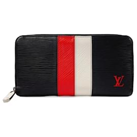 Louis Vuitton-Louis Vuitton Epi Leather Zippy Wallet-Black,Red
