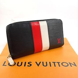 Louis Vuitton-Louis Vuitton Epi Leather Zippy Wallet-Black,Red