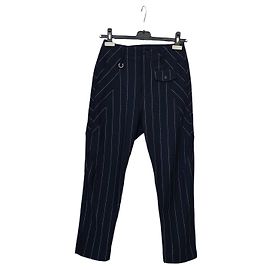 High Gestreifte blaue Hose Blau