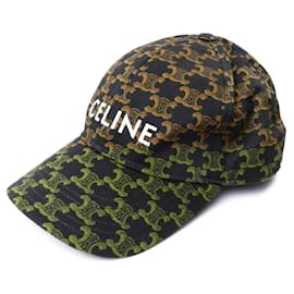 Céline-CELINE Triomphe Cap in Brown-Brown