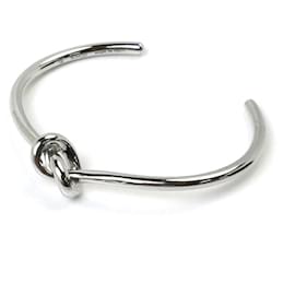 Céline-Celine Silver Rhodium Finish Knot Bangle-Silvery