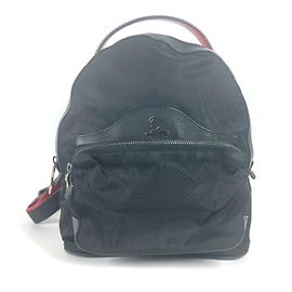Christian Louboutin Star Studs Rucksack Schwarz Rot