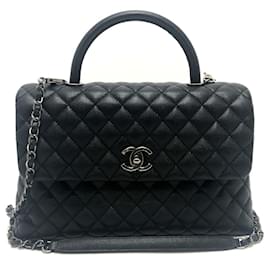 Chanel-Chanel A92991 Coco Handle 32 Large Handbag-Black