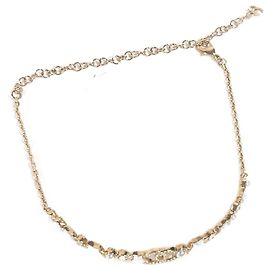 Chanel B24C CC Coco Mark Star Chain Choker Blanco Dorado