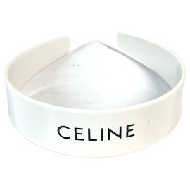 Céline Fascia per capelli in plastica nera e bianca Celine Nero Bianco