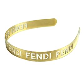 Fendi-Fendi Gold Plated Alice Band-Golden