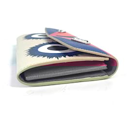 Fendi-Fendi Long Wallet with Bugs Monster Design-Pink,Blue,Cream