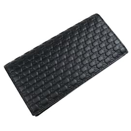 Gucci-GUCCI Micro Guccissima Long Wallet-Black