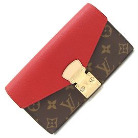 Louis Vuitton Bi-Fold Langbörse in Kirschrot Rot Fuschia Monogramm