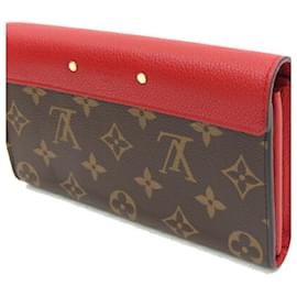 Louis Vuitton-Louis Vuitton Bi-fold Long Wallet in Cerise Red-Red,Fuschia,Monogram