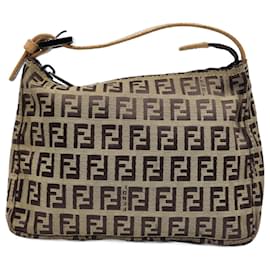 Fendi-Fendi Zucca Zucchino Baguette Bag-Brown