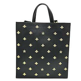 Gucci-Gucci 495444 Bee & Star Shoulder Bag-Black