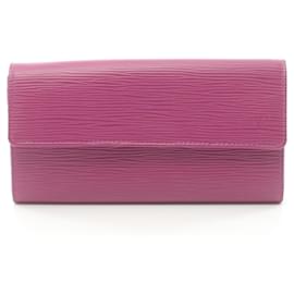 Louis Vuitton-Louis Vuitton Epi Fuchsia Bi-fold Long Wallet-Pink,Fuschia