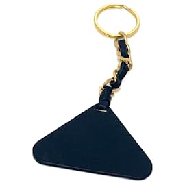 Portachiavi a forma di triangolo Chanel 94P Nero D'oro