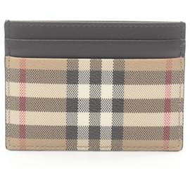 Burberry-Burberry Check Business Card Holder-Black,Multiple colors,Beige