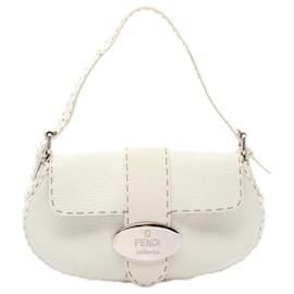 Fendi-Sac à épaule Fendi Selleria-Blanc