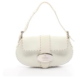 Fendi-Sac à épaule Fendi Selleria-Blanc