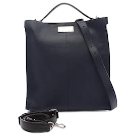Fendi-Fendi Peekaboo X-Litefit Tote Bag-Navy blue