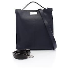 Fendi-Fendi Peekaboo X-Litefit Tote Bag-Navy blue