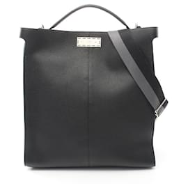 Fendi-Fendi Peekaboo X-Litefit Tote Bag-Black