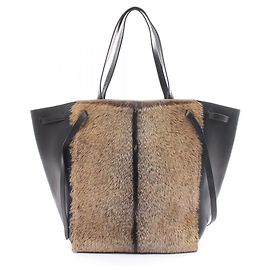 Céline CELINE Cabas Phantom Medium Tote Bag Black Beige