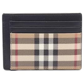 Burberry-Burberry Check Business Card Holder-Black,Multiple colors,Beige