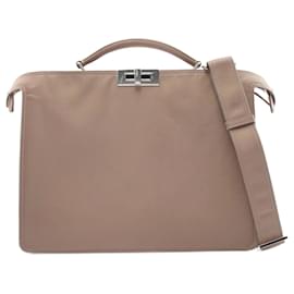 Fendi-Fendi Peekaboo I See You Medium Handbag-Beige