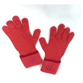 Louis Vuitton-Louis Vuitton Gon Pop Monogram Gloves-Pink,Red
