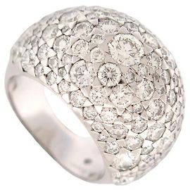 NEW DE BEERS ICE ON FIRE RING T53 IN WHITE GOLD AND DIAMOND 6.57 CT Silvery