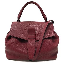 BOLSA LANCEL CHARLIE MM A06838 EM COURO BORDEAUX COM ALÇA Bordeaux