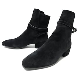 Saint Laurent-NINE SAINT LAURENT CLEMENTI BOOTS 586552 39 BLACK SUEDE SHOES-Black