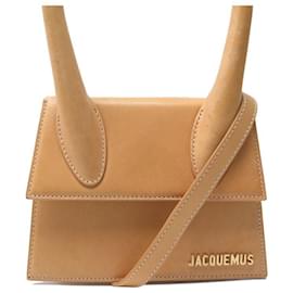 Jacquemus-JACQUEMUS LE CHIQUITO MEDIUM 213BA002 LEATHER SHOULDER BAG-Camel