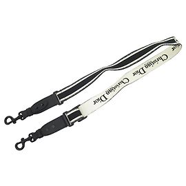 ADJUSTABLE ANSE BANDOULIERE CHRISTIAN DIOR BLACK & WHITE CANVAS & LEATHER STRAP Black