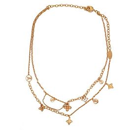 COLAR LOUIS VUITTON BLOOMING STRASS M68374 EM METAL DOURADO Dourado