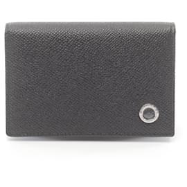 Bulgari-Bvlgari Black Leather Business Card Case-Black
