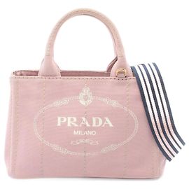 Borsa Tote Canapa Prada Rosa