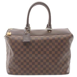Bolsa Boston Damier Ébène Greenwich PM da Louis Vuitton Marrom