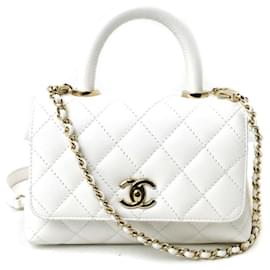 Chanel-Chanel Coco Handle 19 XXS Chain Shoulder Bag-Black,White