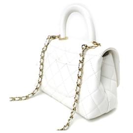 Chanel-Chanel Coco Handle 19 XXS Chain Shoulder Bag-Black,White