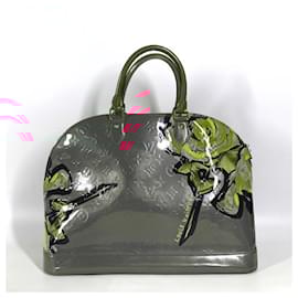 Louis Vuitton-Louis Vuitton Vernis Rose Stephen Spruce Alma MM Tote Bag-Pink