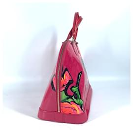 Louis Vuitton-Louis Vuitton Vernis Rose Stephen Spruce Alma MM Tote Bag-Pink