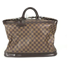 Borsa da viaggio Louis Vuitton Damier Grimo 45 Marrone Damier ebene
