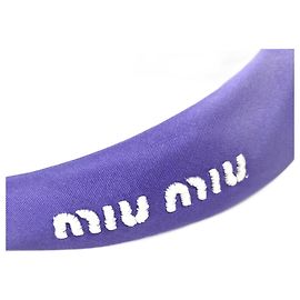 Faixa de Cabelo Bicolor Miu Miu Branco Roxo
